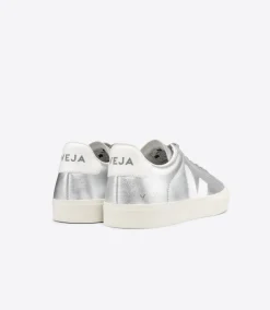 CAMPO LEATHER SILVER WHITE<VEJA Cheap