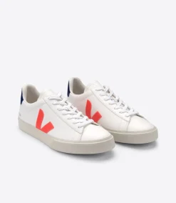 CAMPO LEATHER WHITE COBALT ORANGE FLUO<VEJA Store