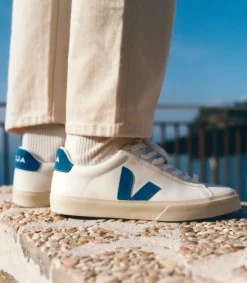 CAMPO LEATHER WHITE SWEDISH BLUE<VEJA Store