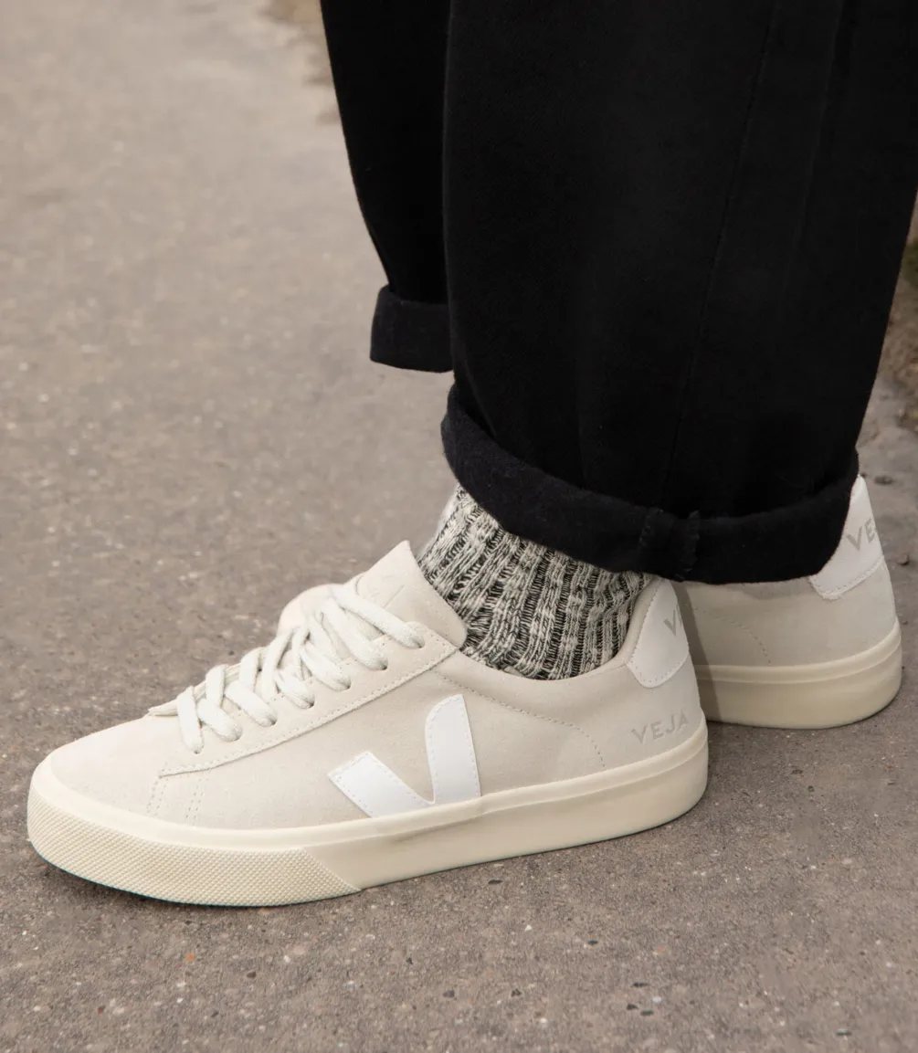 CAMPO SUEDE NATURAL WHITE<VEJA Flash Sale