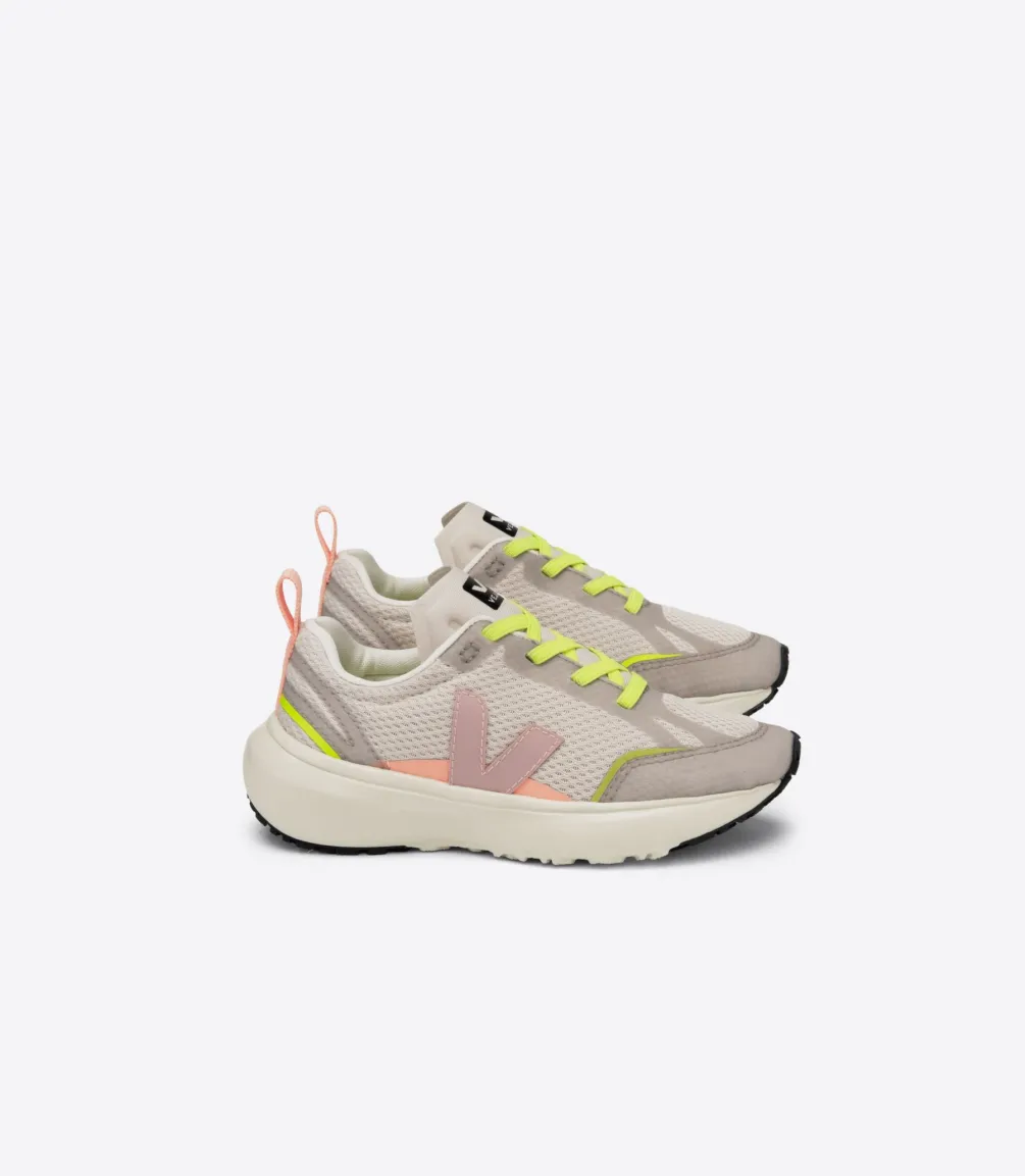 CANARY ELASTIC LACES ALVEOMESH NATURAL BABE<VEJA Clearance