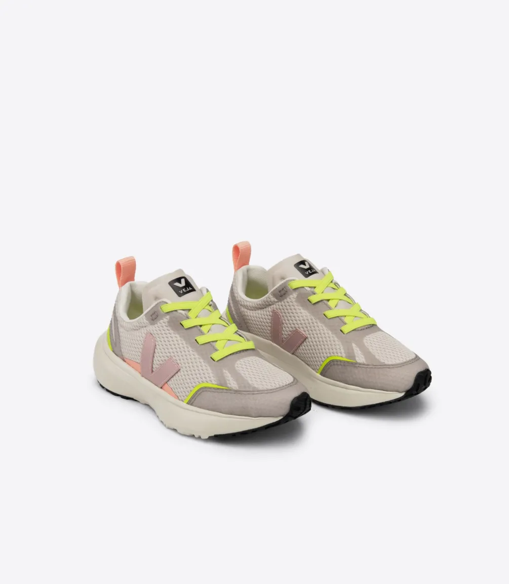 CANARY ELASTIC LACES ALVEOMESH NATURAL BABE<VEJA Clearance