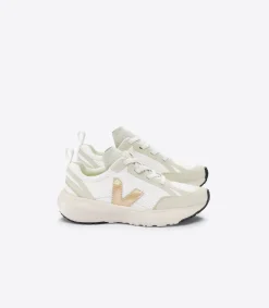 CANARY ELASTIC LACES ALVEOMESH WHITE PLATINE<VEJA New