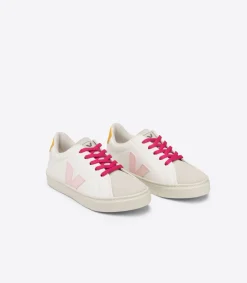 ESPLAR LACES LEATHER WHITE PETALE OURO<VEJA Shop