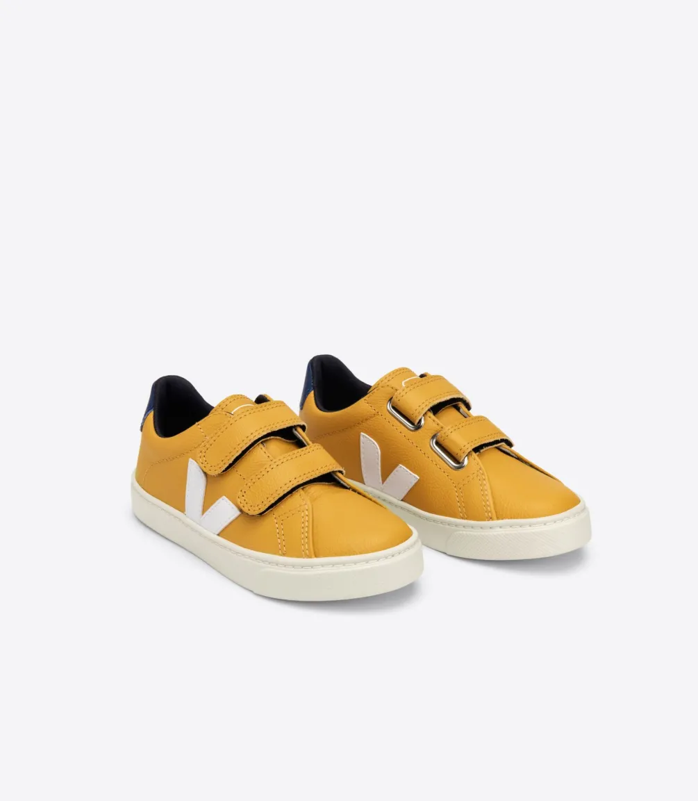 ESPLAR LEATHER MOUTARDE WHITE COBALT<VEJA Fashion