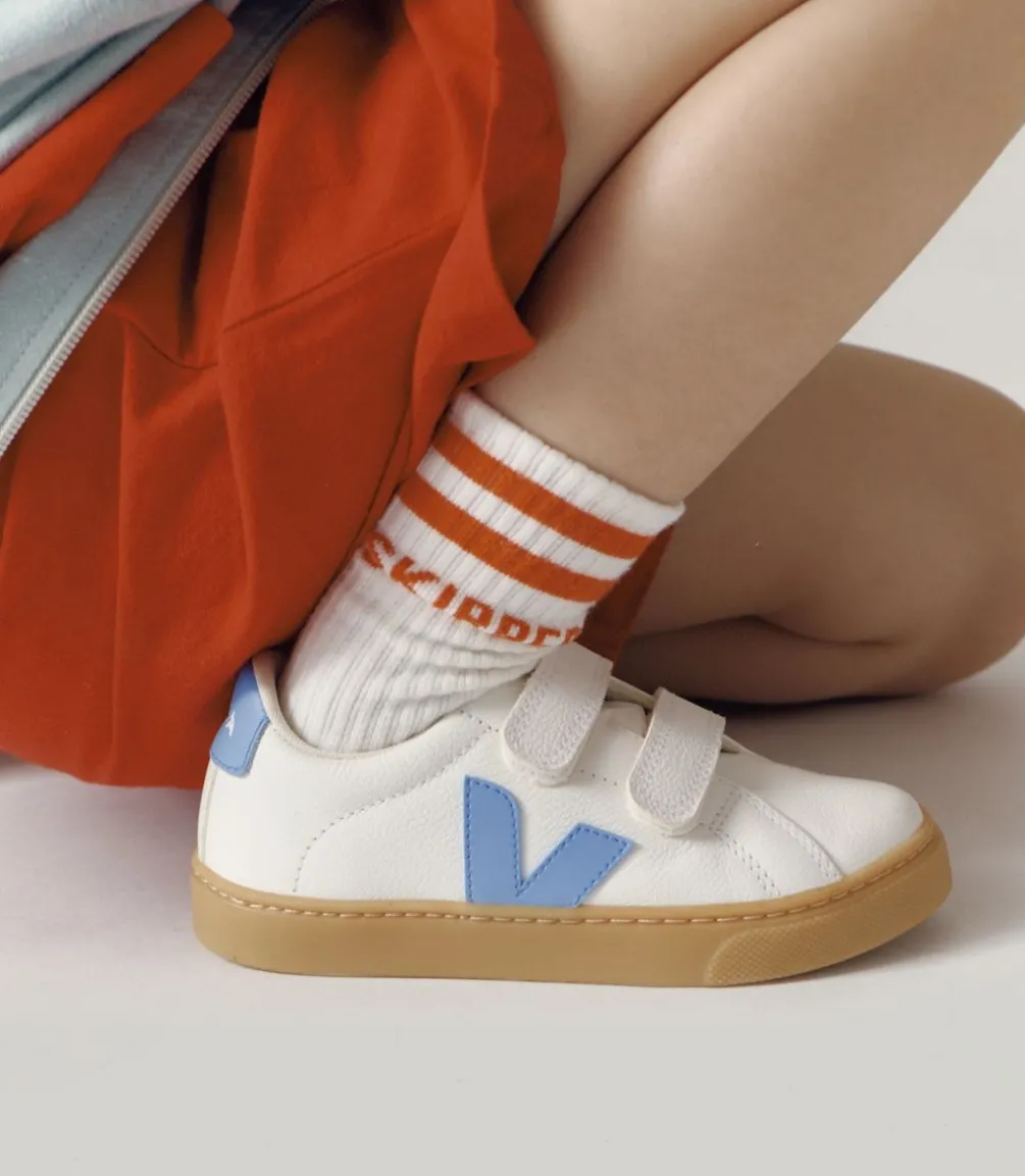 ESPLAR LEATHER WHITE AQUA NATURAL<VEJA Clearance