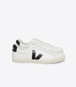 ESPLAR LEATHER WHITE BLACK<VEJA New