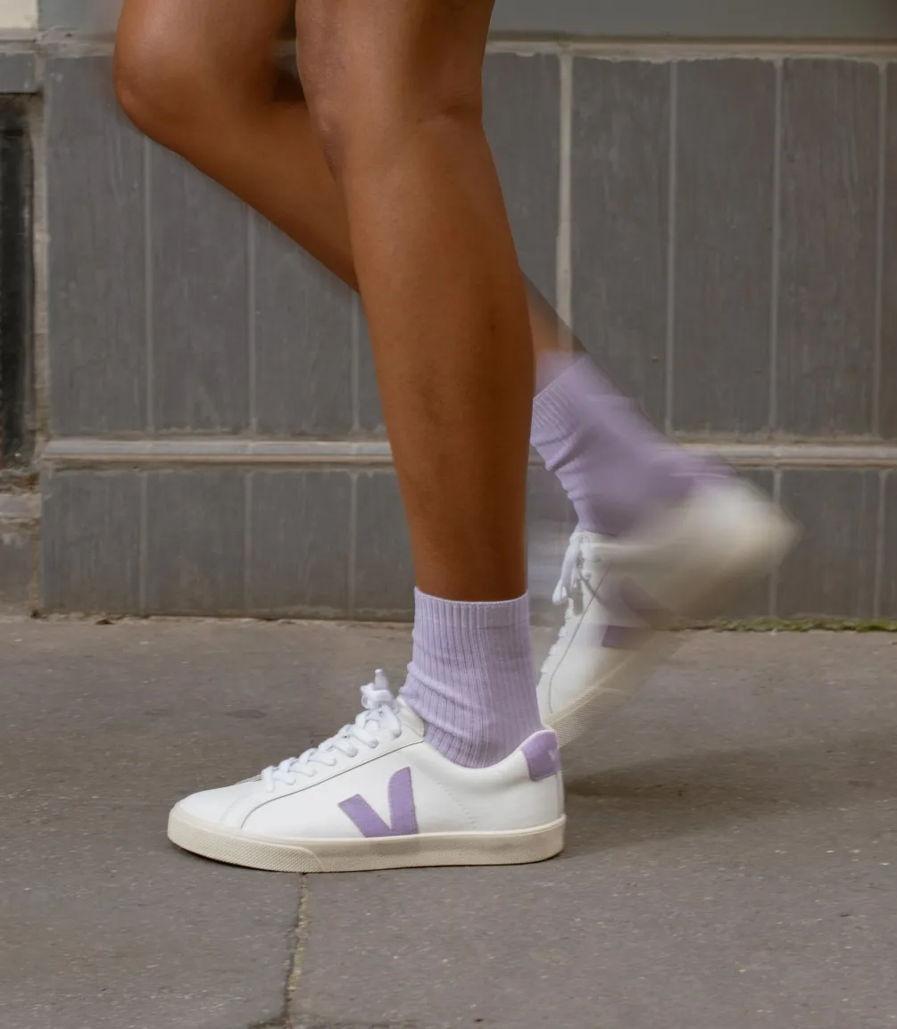 ESPLAR LEATHER WHITE LAVANDE<VEJA Cheap