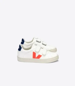 ESPLAR LEATHER WHITE ORANGE FLUO COBALT<VEJA Best