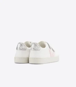 ESPLAR LEATHER WHITE PETALE SILVER<VEJA Fashion