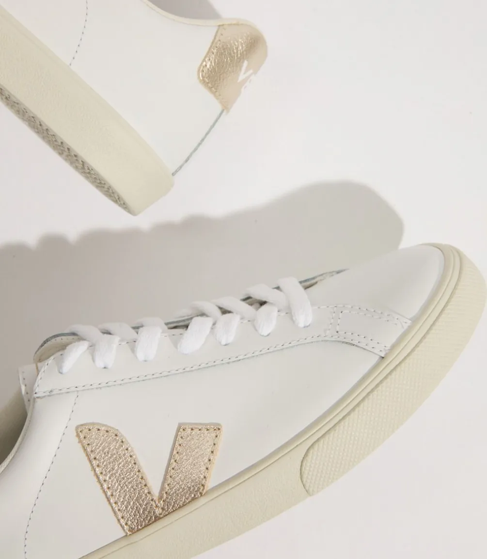 ESPLAR LEATHER WHITE PLATINE<VEJA New