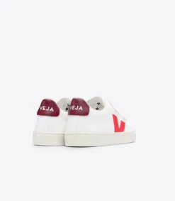 ESPLAR LEATHER WHITE ROSE FLUO MARSALA<VEJA Store