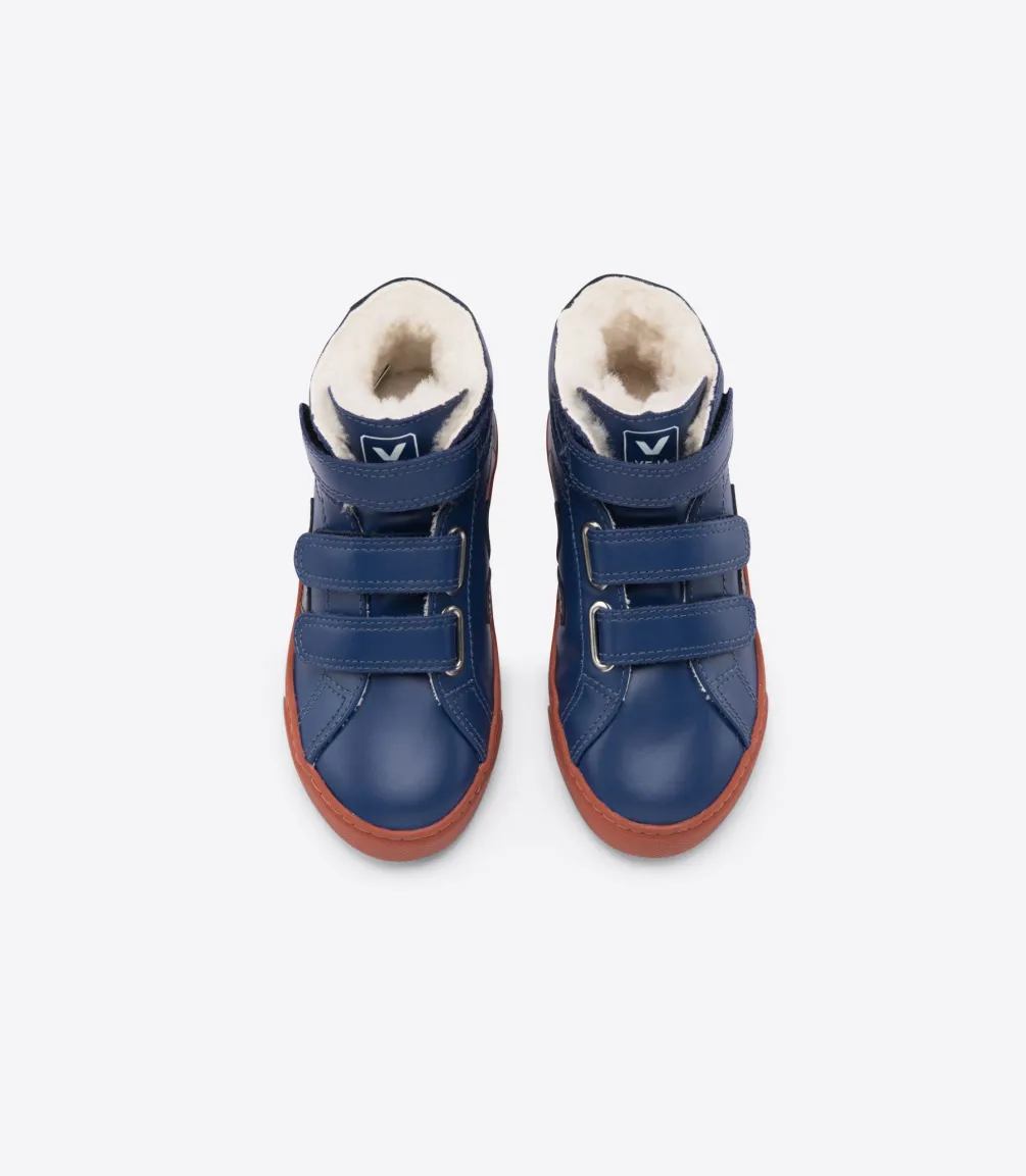ESPLAR MID FURED LEATHER COBALT RUST<VEJA Best