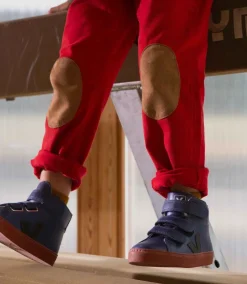 ESPLAR MID FURED LEATHER COBALT RUST<VEJA Best
