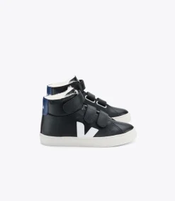 ESPLAR MID FURED LEATHER BLACK COBALT<VEJA Best