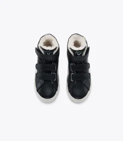 ESPLAR MID FURED LEATHER BLACK COBALT<VEJA Best