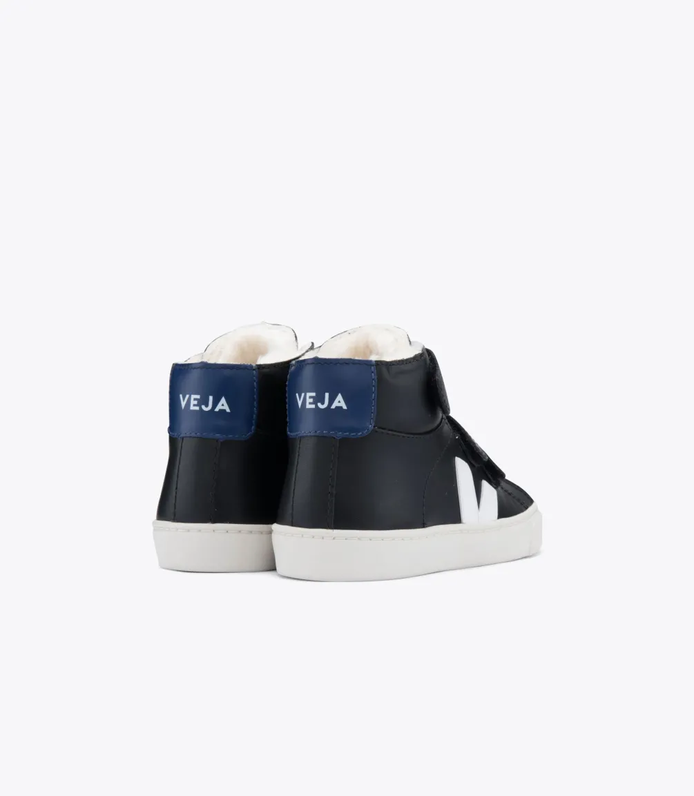 ESPLAR MID FURED LEATHER BLACK COBALT<VEJA Best