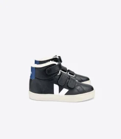 ESPLAR MID FURED LEATHER BLACK WHITE COBALT<VEJA Store