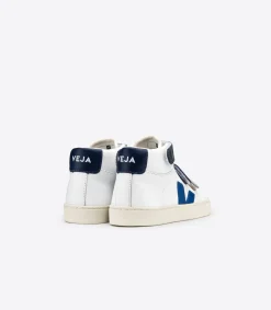 ESPLAR MID LEATHER WHITE BLUE<VEJA Store