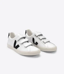 3-LOCK LEATHER WHITE BLACK<VEJA Shop