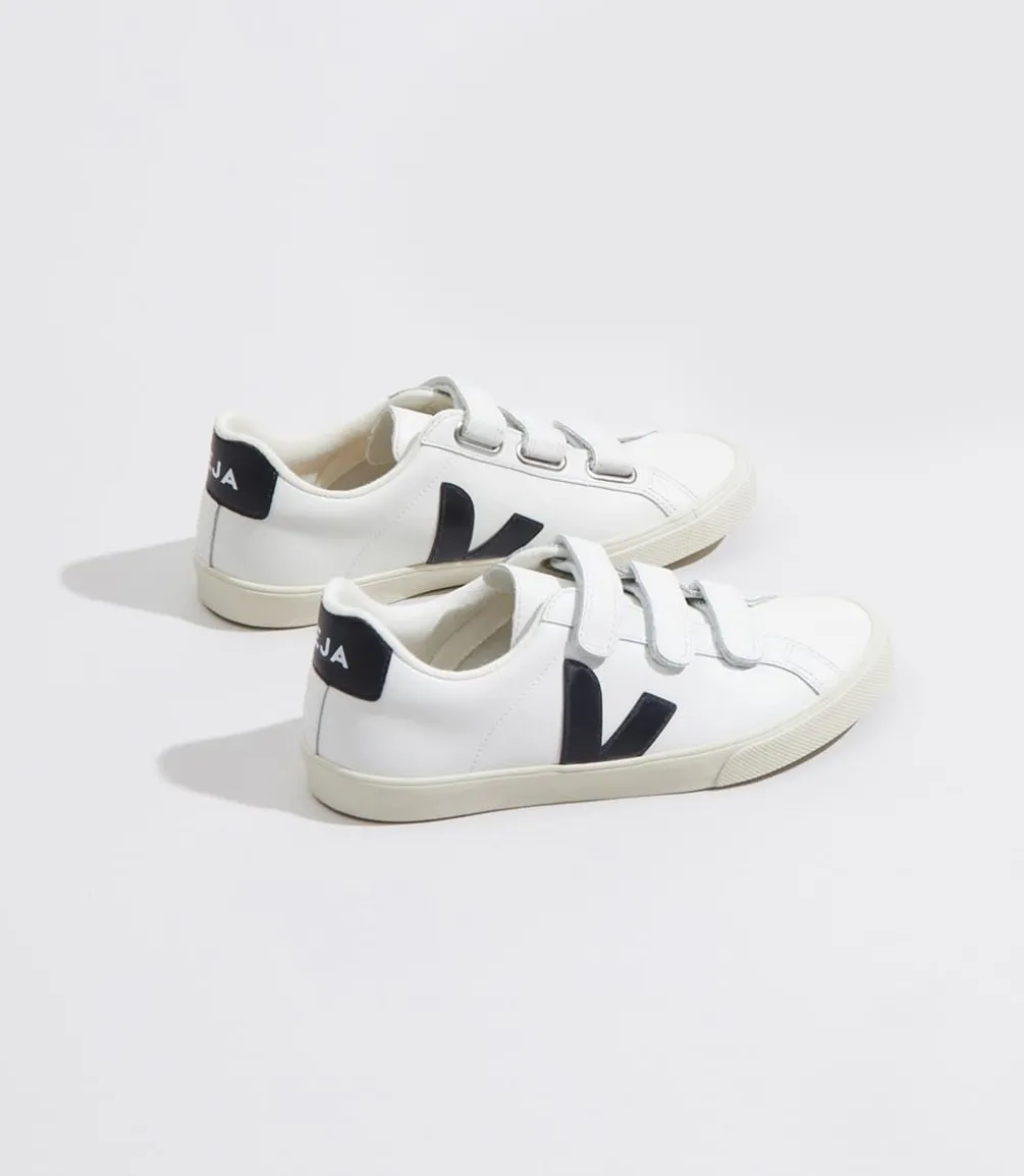 3-LOCK LEATHER WHITE BLACK<VEJA Shop