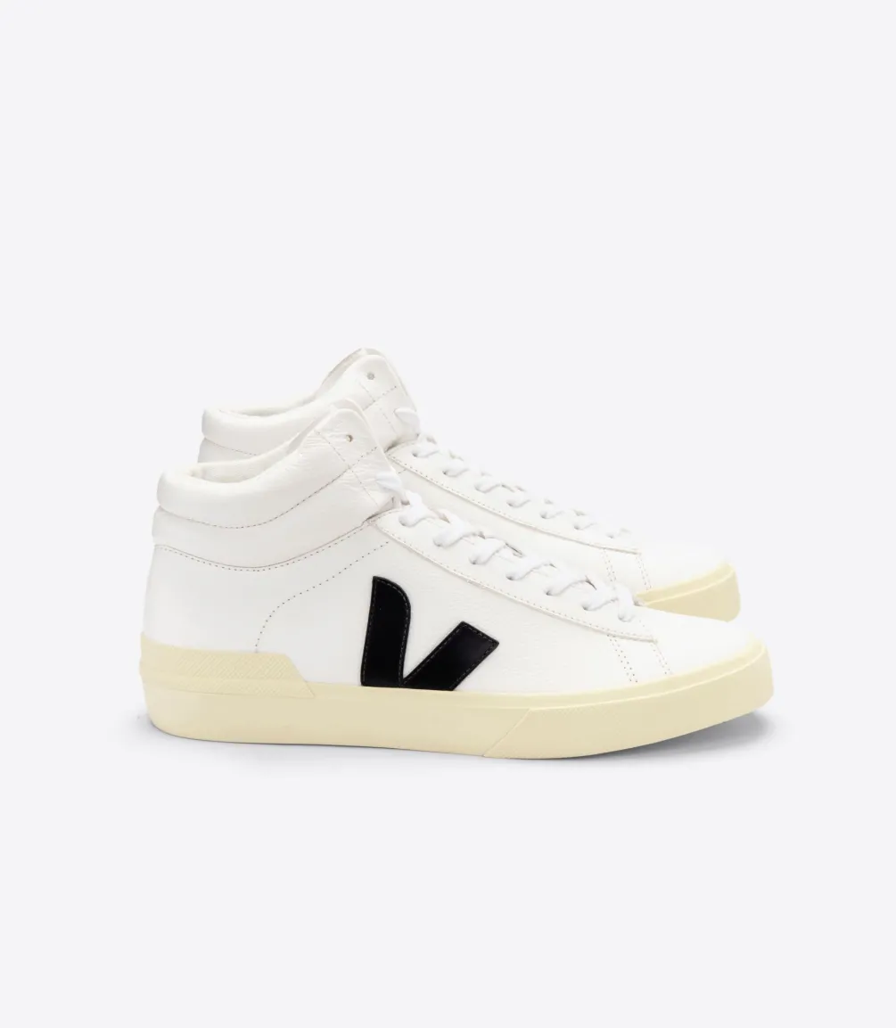 MINOTAUR LEATHER WHITE BLACK BUTTER<VEJA Fashion