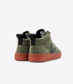 RORAIMA SUEDE OLIVE BLACK RUST SOLE<VEJA Fashion