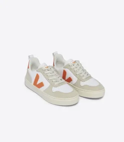 V-10 LACES LEATHER WHITE FURY ALMOND<VEJA Best Sale