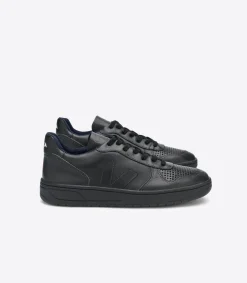 V-10 LEATHER BLACK BLACK<VEJA Cheap