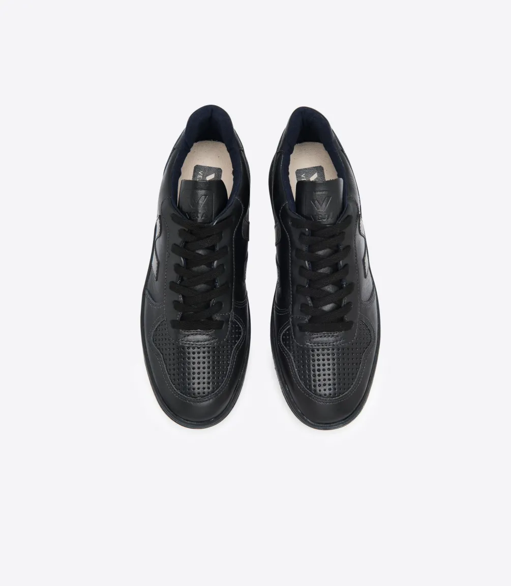 V-10 LEATHER BLACK BLACK<VEJA Cheap