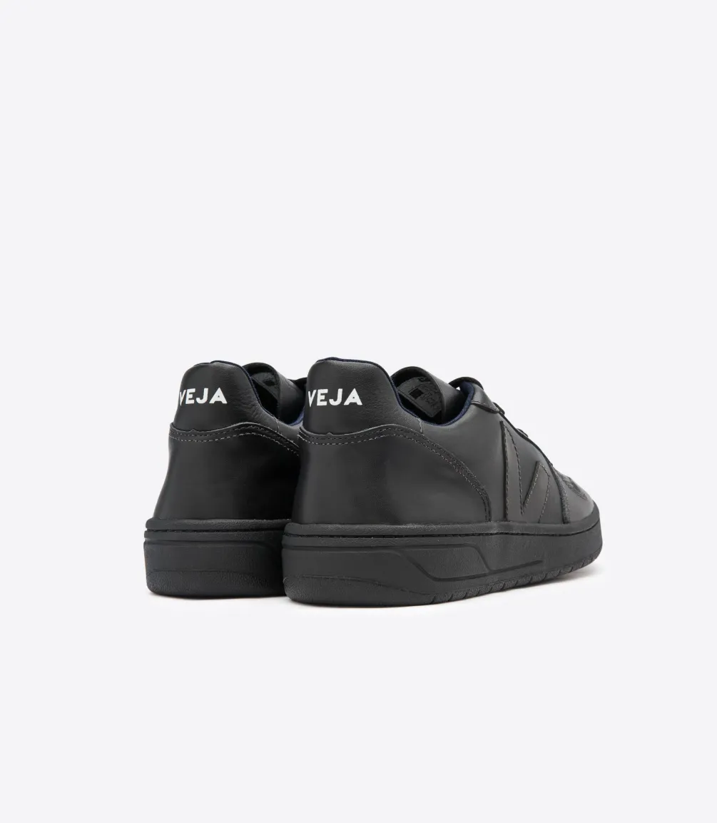 V-10 LEATHER BLACK BLACK<VEJA Cheap