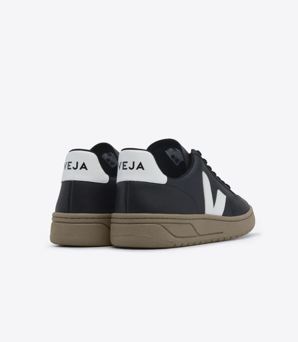 V-12 LEATHER BLACK WHITE DUNE<VEJA Store