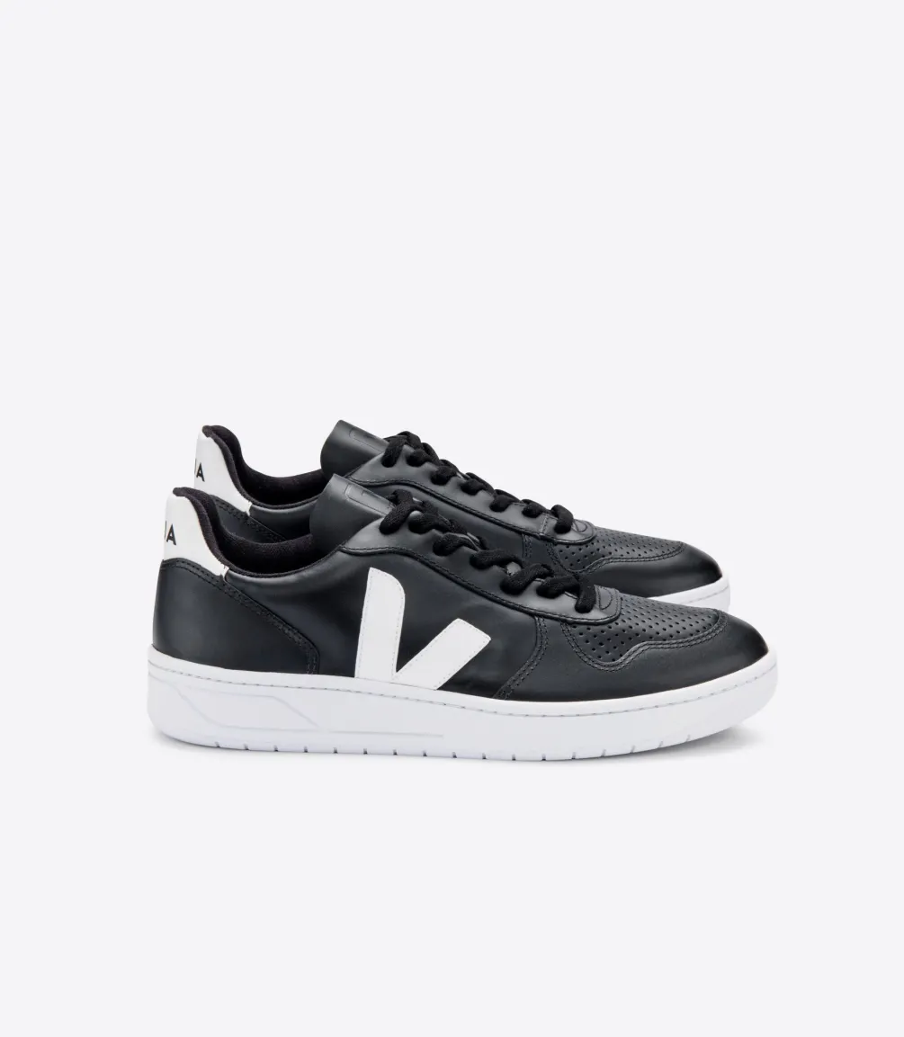 V-10 LEATHER BLACK WHITE WHITE SOLE<VEJA Outlet