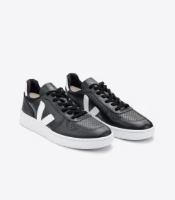 V-10 LEATHER BLACK WHITE WHITE SOLE<VEJA Outlet