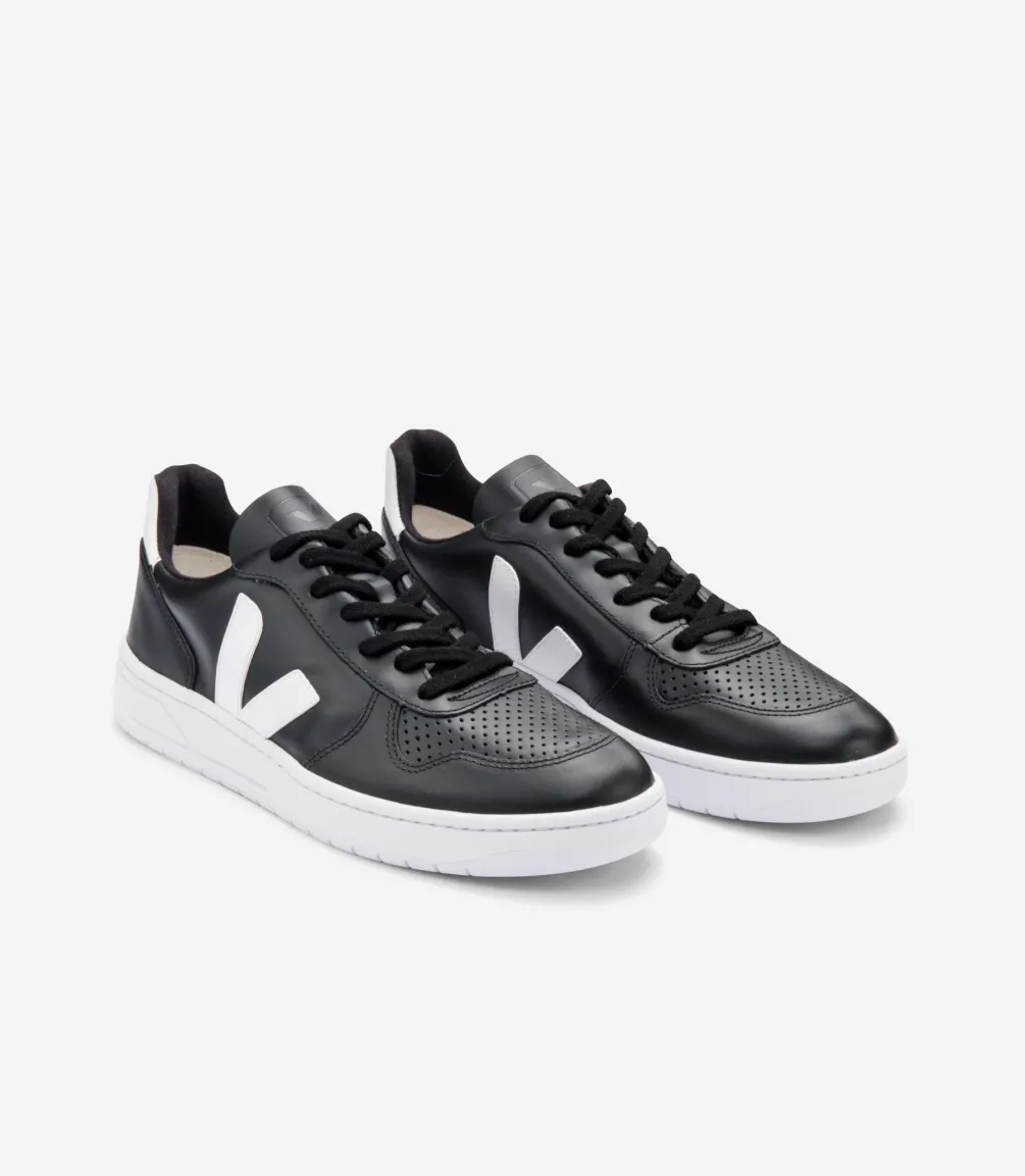 V-10 LEATHER BLACK WHITE WHITE SOLE<VEJA Outlet