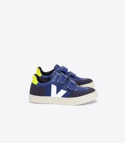 V-12 LEATHER COBALT WHITE JAUNE FLUO<VEJA Cheap
