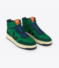 V-95 LEATHER EMERAUDE BLACK<VEJA New