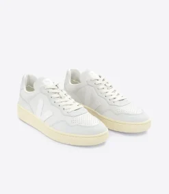V-90 LEATHER GRAVEL WHITE<VEJA Best Sale
