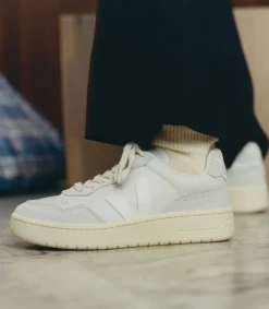 V-90 LEATHER GRAVEL WHITE<VEJA Best Sale