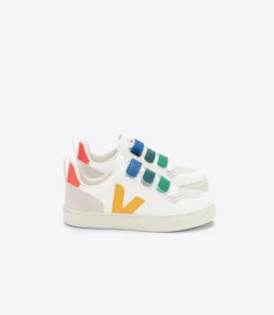 V-10 LEATHER MULTICO WHITE OURO<VEJA Store
