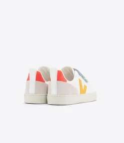 V-10 LEATHER MULTICO WHITE OURO<VEJA Store