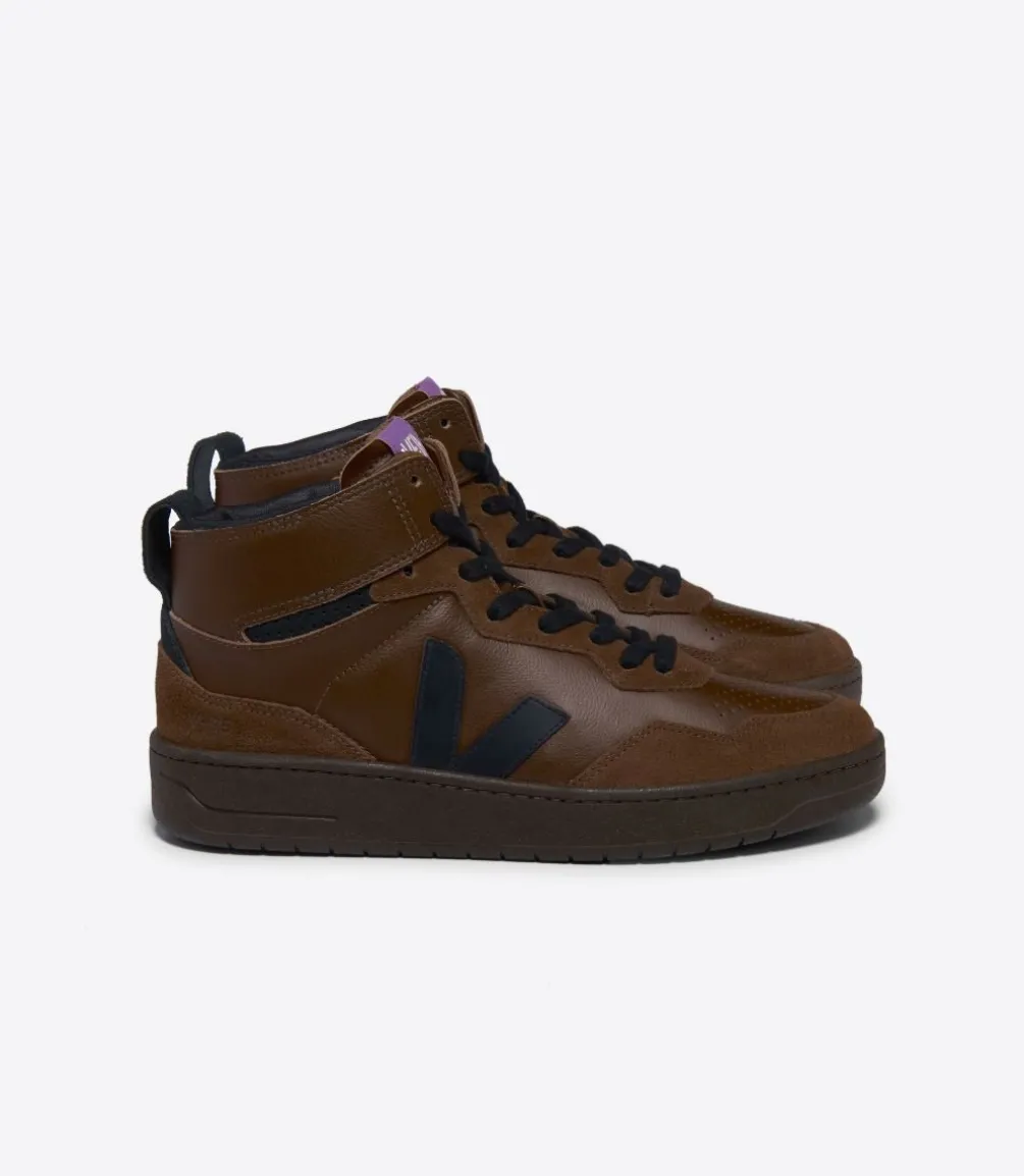 V-95 LEATHER WALNUT BLACK<VEJA Best Sale