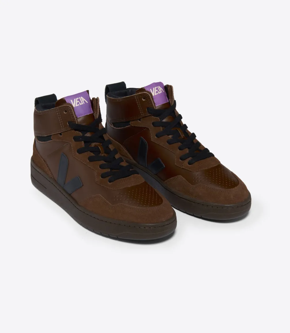 V-95 LEATHER WALNUT BLACK<VEJA Best Sale