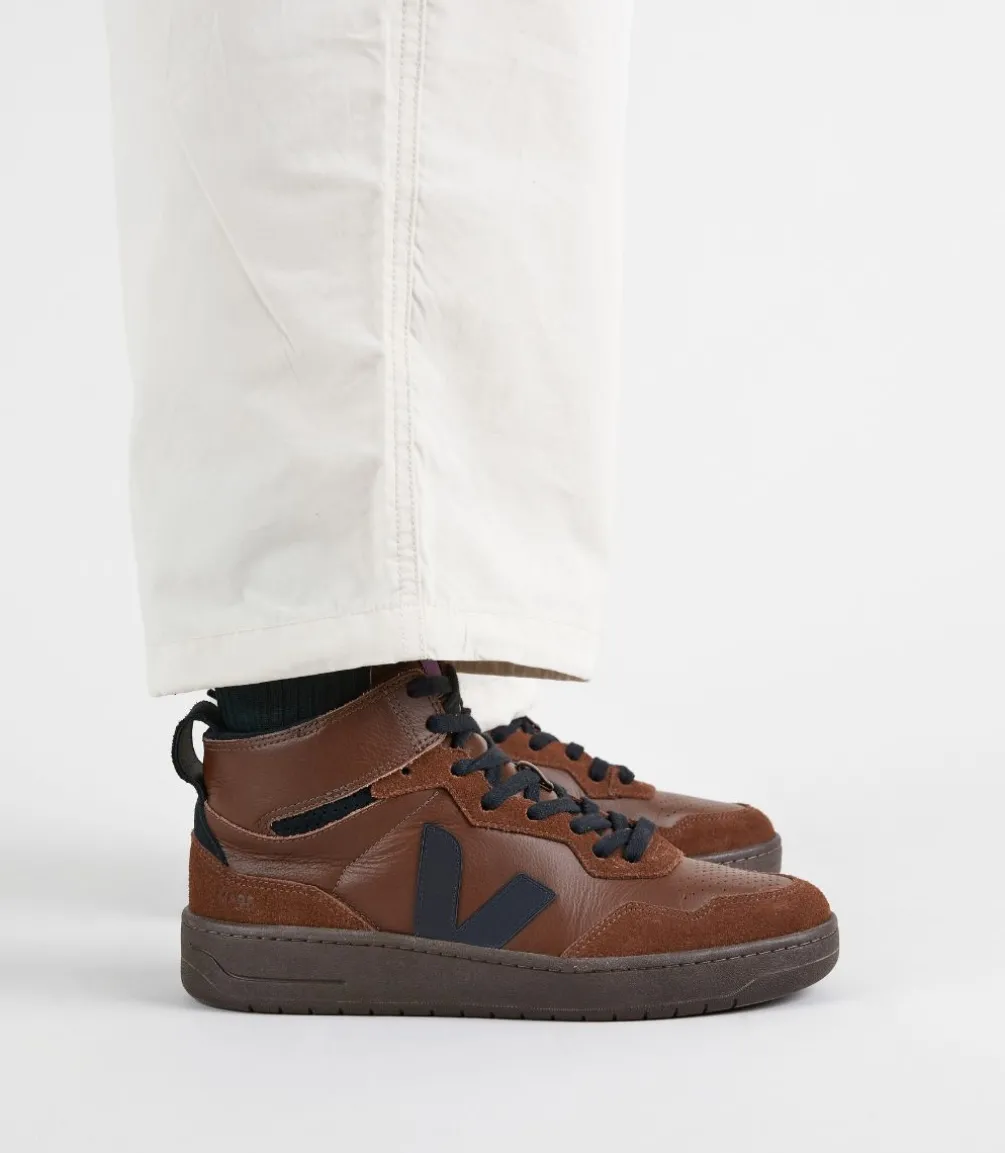 V-95 LEATHER WALNUT BLACK<VEJA Best Sale
