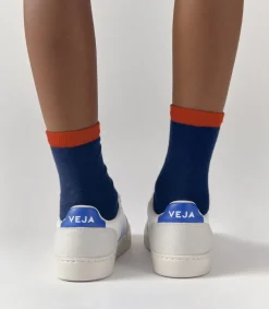 V-12 LEATHER WHITE AQUA PAROS<VEJA Best Sale