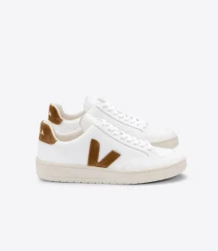 V-12 LEATHER WHITE CAMEL<VEJA Outlet