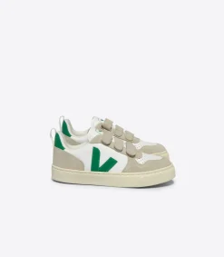 V-10 LEATHER WHITE EMERAUDE<VEJA Sale