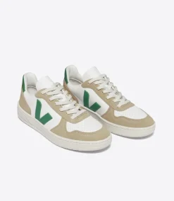V-10 LEATHER WHITE EMERAUDE SAHARA<VEJA New