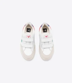 V-12 LEATHER WHITE EMERAUDE PEKIN<VEJA Best