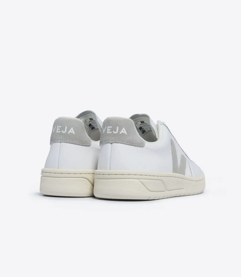 V-12 LEATHER WHITE LIGHT GREY<VEJA Hot